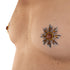 SiaLinda: Brust- und Körpertattoo Margie, selbstklebend, 2er Set, rotgold silber, Blumenmuster - SiaLinda.com